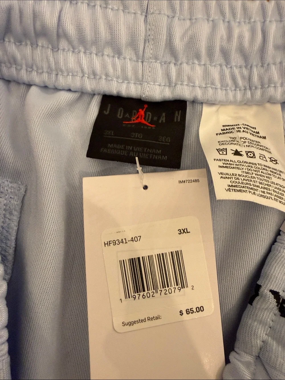 NWT Nike Air Jordan Essentials Men's Large Track Pants Hydrogen Blue xxxl
